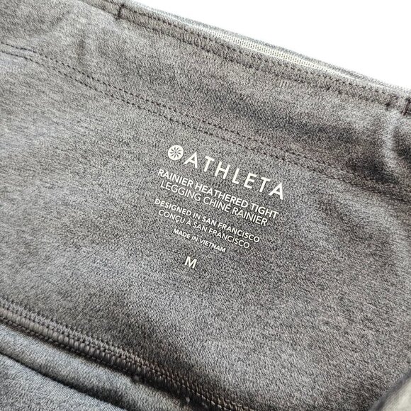 Athleta Womens Rainier Heatherd Tight, Grey, Athletic, Running, Gym, Size Medium - Picture 7 of 10